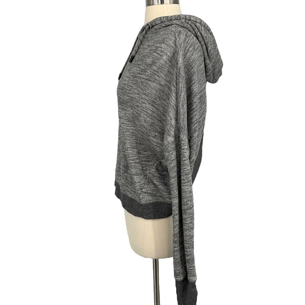 rag & bone Cotton Wrap Back Hoodie Gray Size XS Split Back Pullover 100% Cotton - Picture 3 of 9